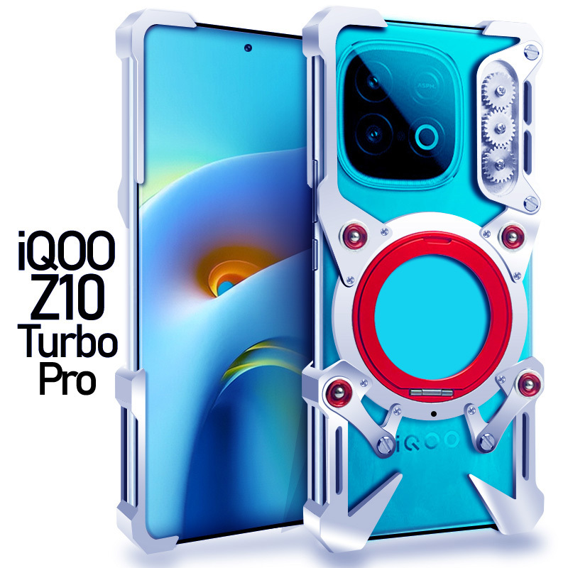 Suitable for Vivo Iqooz11Turbo Mobile Phone Case Original Protective Cover Aluminum Alloy Metal Frame 678 Powerful Z11X Men's Model Transformers Mecha Stylish New 10R 10Lite