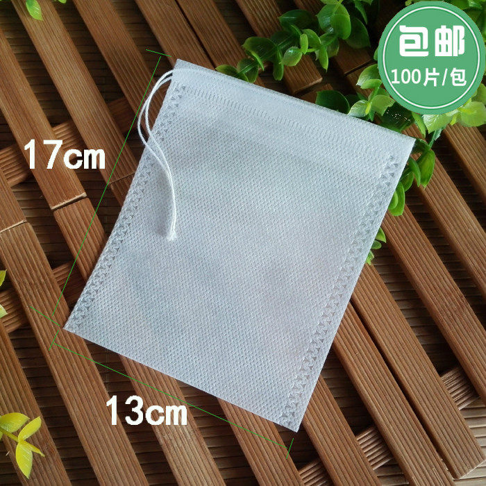 100pcs 13*17 non-woven decoction bag Tea bag Filter bag Soup bag Large bag Disposable braised material bag