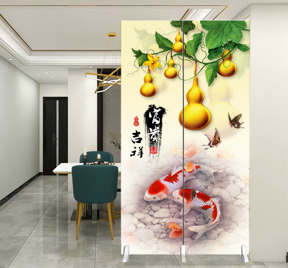 Chinese-style flat wind is blocking foldable mobile home bathroom partition activity screen in the door living room bedroom