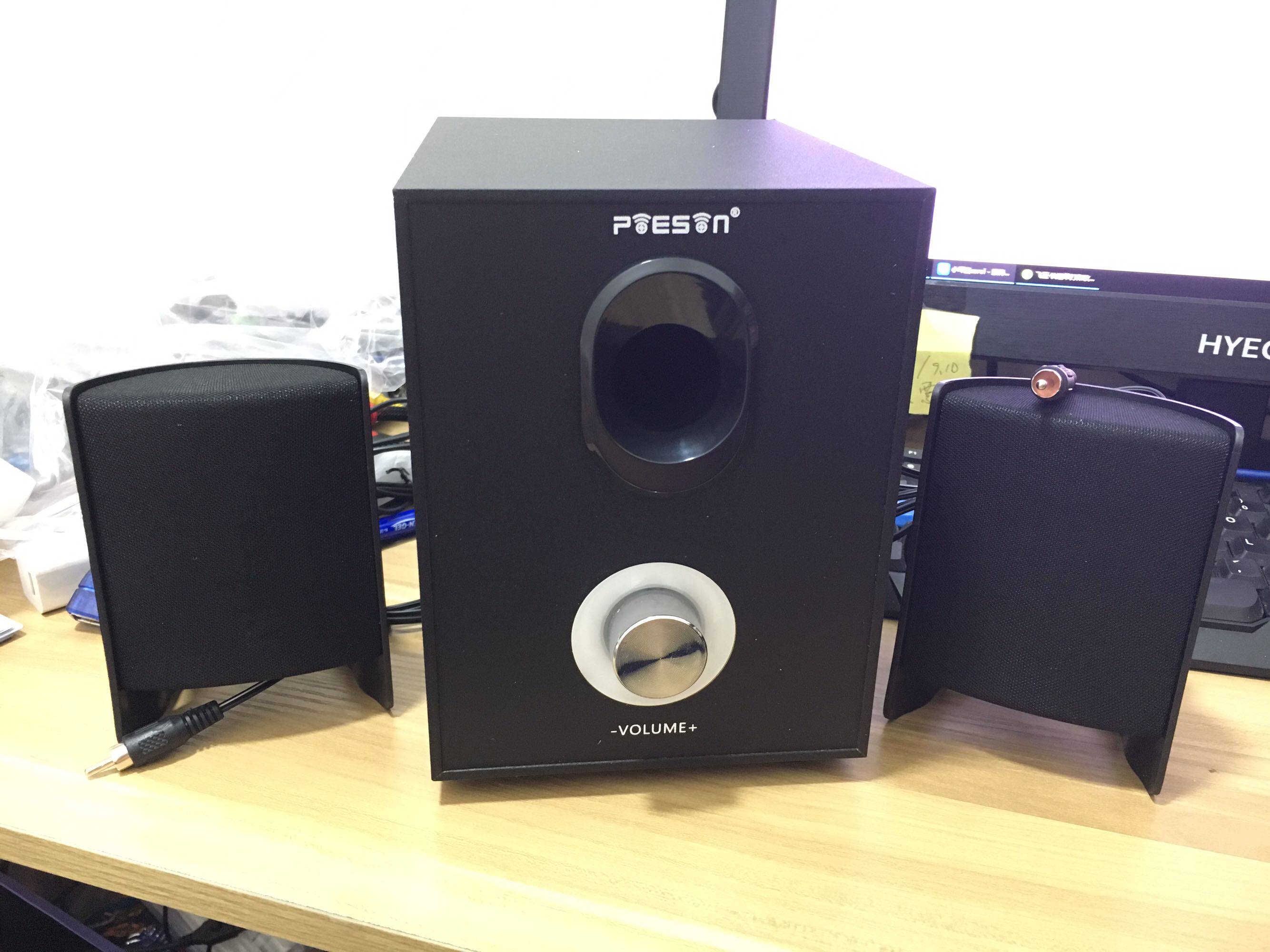 2 0 stereo speaker USB computer TV set on box DVD mobile phone multimedia sound volume Big sound quality good