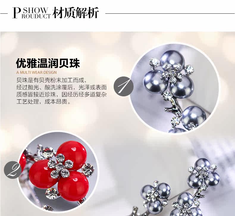 Broche femme CAROMAY en Nacre - Ref 1173708 Image 29