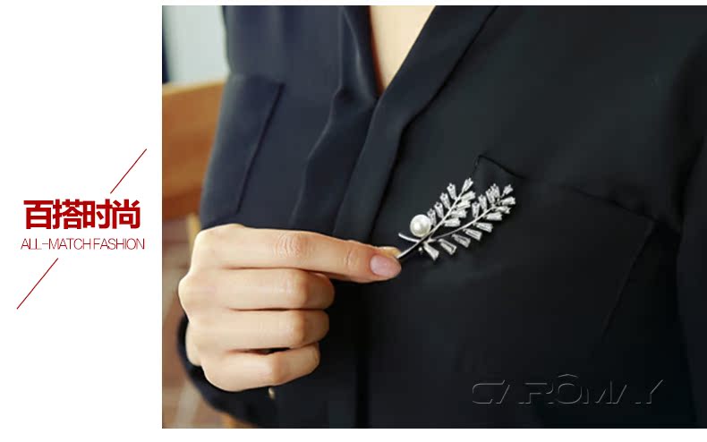 Broche femme CAROMAY en Zircon diamant - Ref 1177662 Image 12