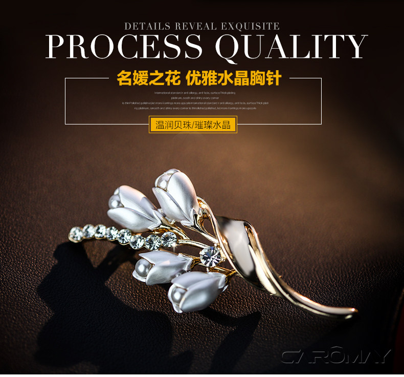 Broche femme CAROMAY en cristal artificiel - Ref 1174181 Image 7