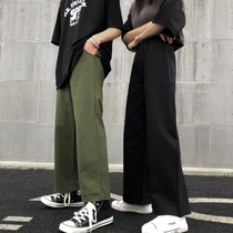 Mapogo 19 Korea Harajuku style retro Joker loose straight pants slacks trousers student tide men and women models