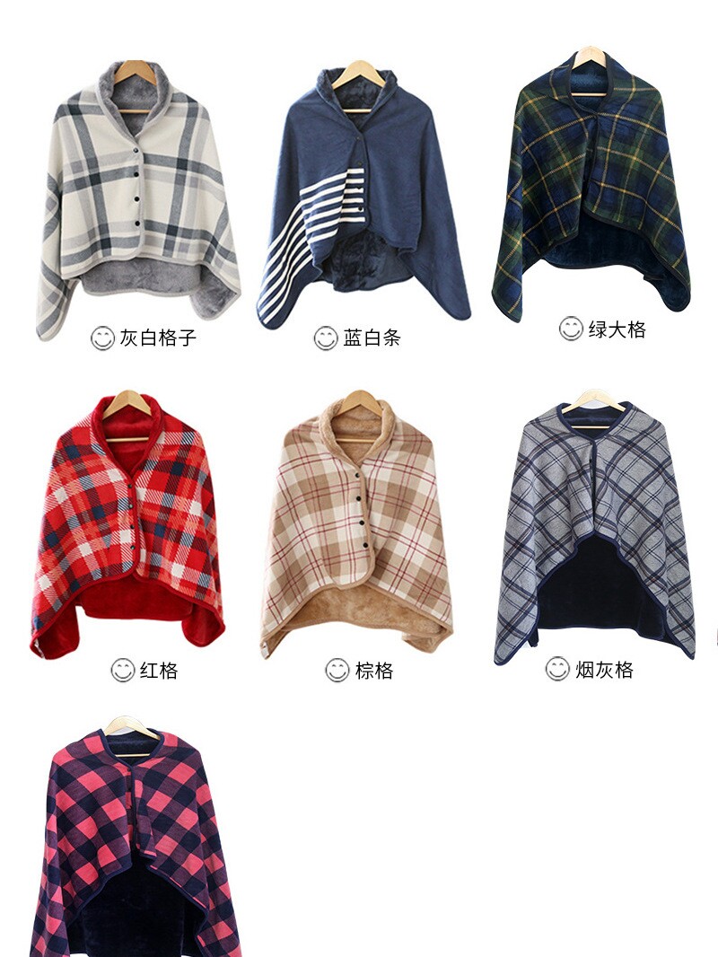 Polar fleece thickened shawl blanket sofa travel knee blanket autumn and winter warm air conditioner summer cool blanket flannel button blanket