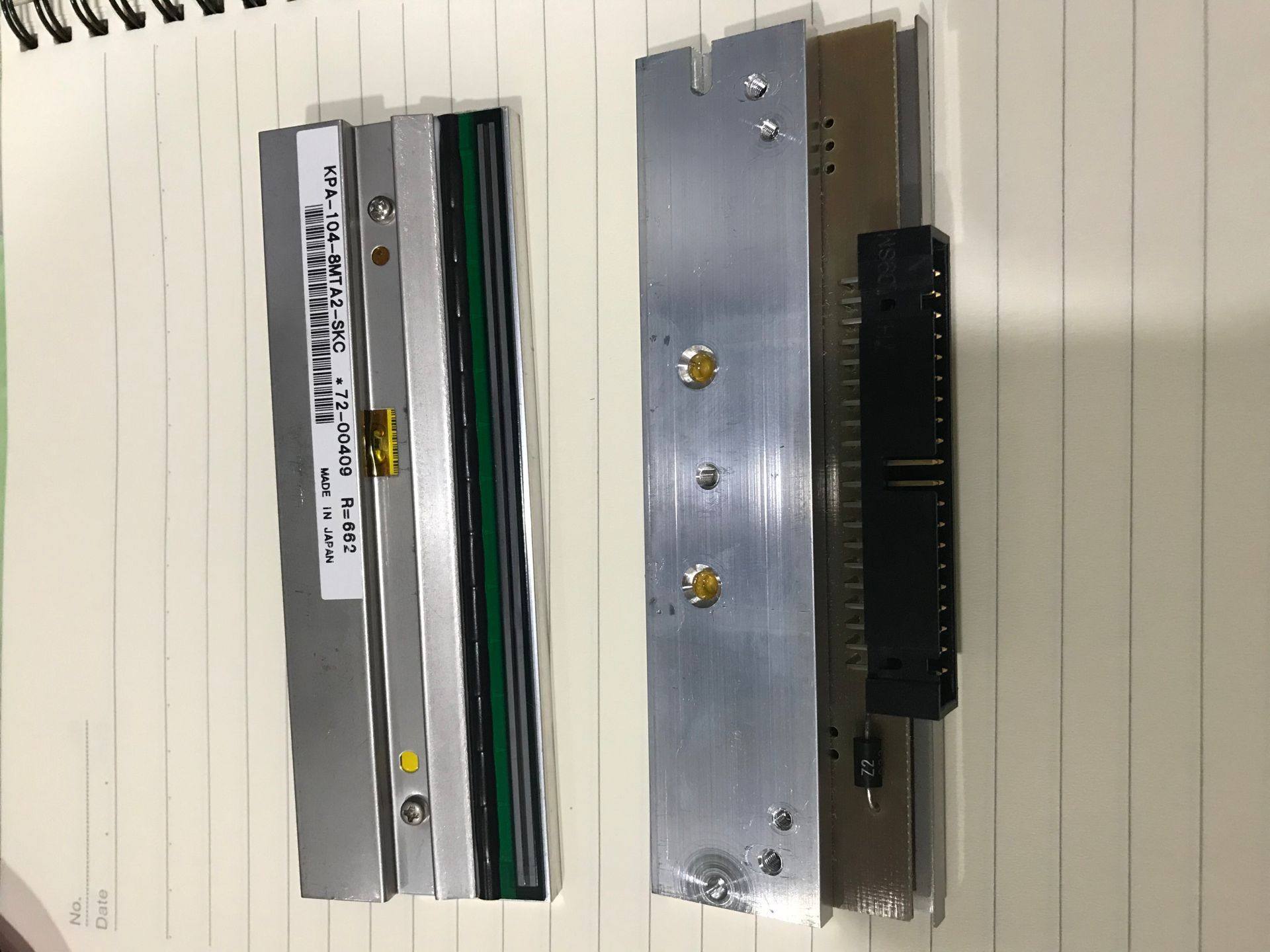 kpa-104-8mta2-skc kpa-104-8mta2-skc 82-00496 R=663 PIER THERMAL SPRAY HEAD BARCODE PRINTING PRESS