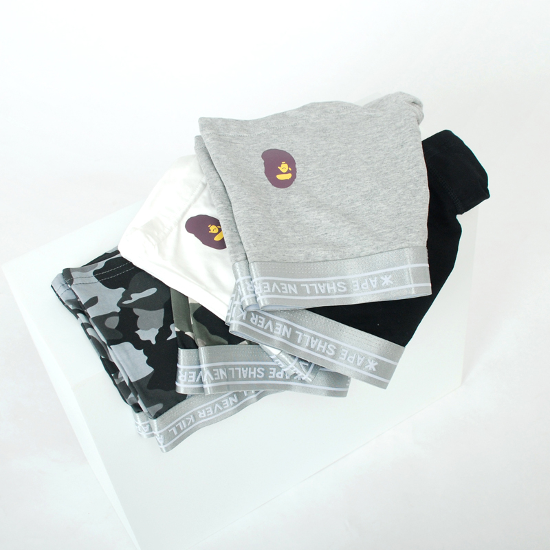 Trendy Unisex Women's Pure Cotton Fabric Boxer Briefs Camouflage Sports Triangle Boxer Shorts