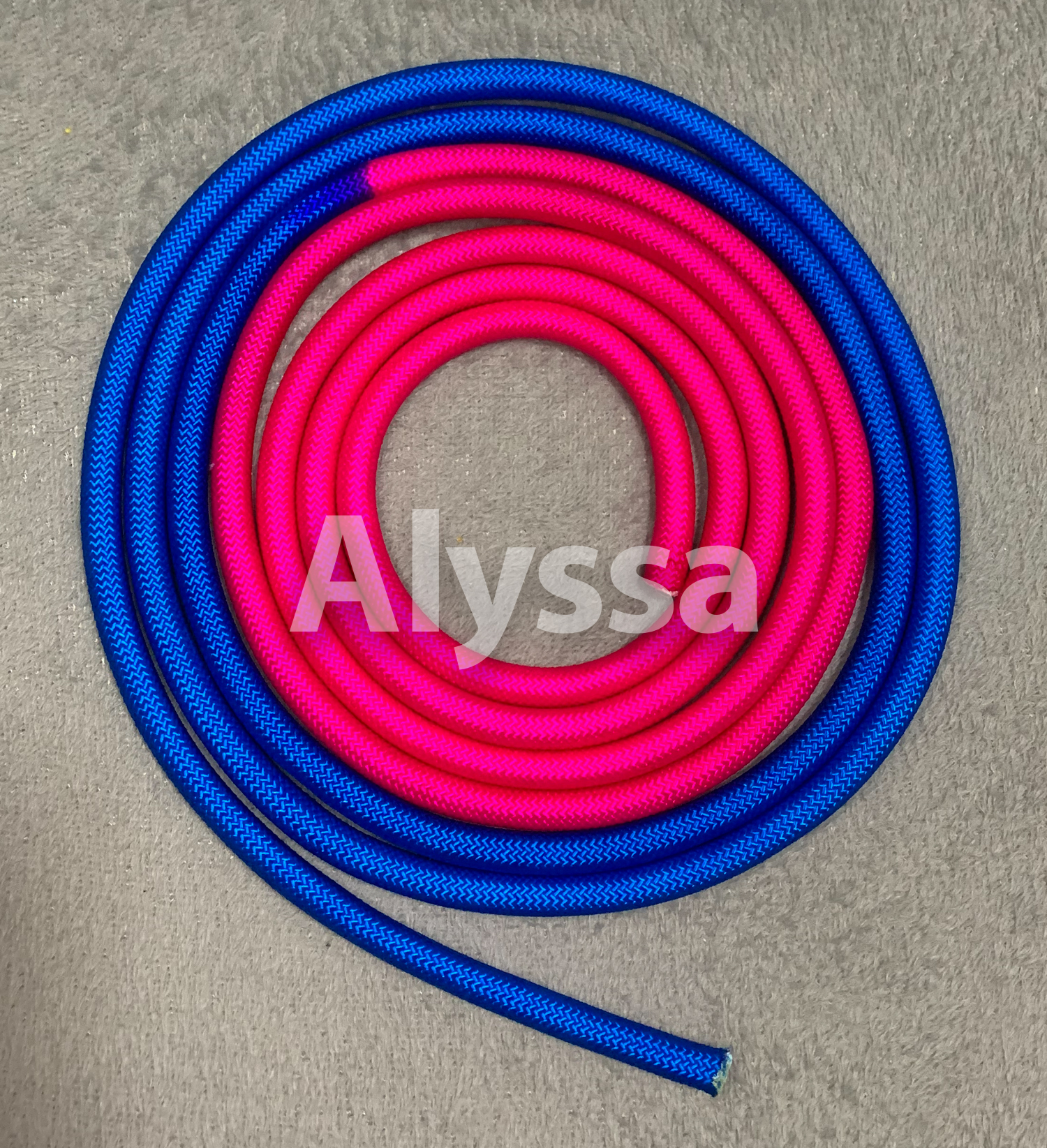 Alyssa Rhythmic Gymnastics Rope - Nylon Rope 3 Meters - SN06 - Lake Blue - Pink Limited Edition