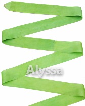 Alyssa Professional Rhythmic Gymnastics Ribbon (Fruit Green-Single Color) RA16-Does Not Include Sticks