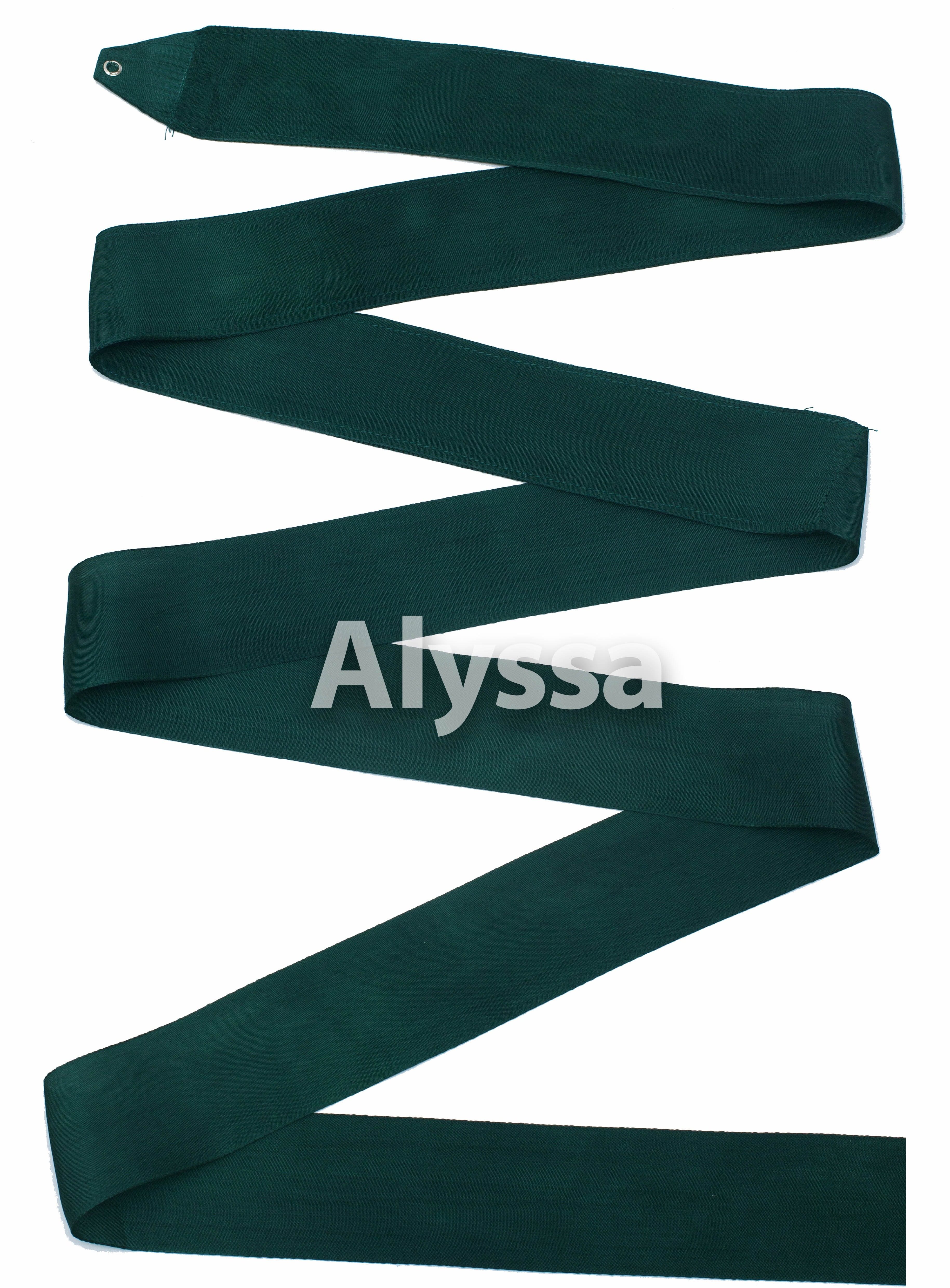 Alyssa Professional Rhythmic Gymnastics Ribbon (Dark Green-Monochrome) RA17 - Without Sticks