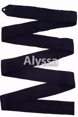 Alyssa professional rhythmic gymnastics ribbon (black-monochrome) RA18-without stick