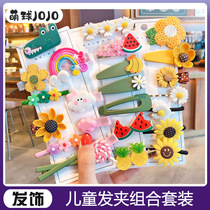 Childrens hairpin girls headdress side bangs clip kids baby clip Korean princess cute broken hair card bb clip