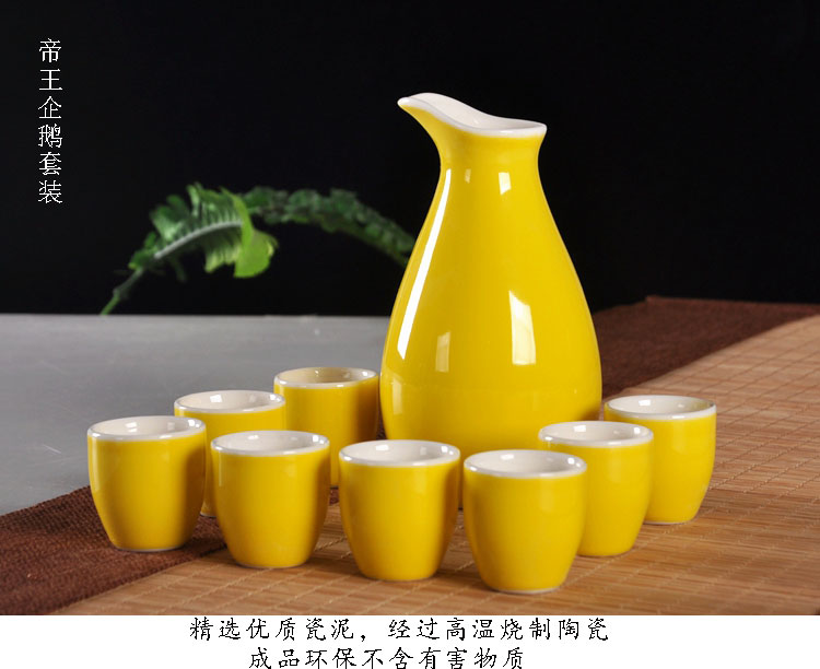 Nồi vui vẻ gốm trắng rượu thủy tinh đặt ly rượu ly Nhật rượu vang tách ly hộ gia đình rượu nhỏ hầm rượu một cốc - Rượu vang giá để rượu độc đáo