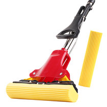 Beautiful Ya Jiahuan sponge absorbent stainless steel mop without hand washing squeezing water