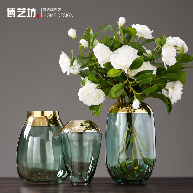 Nordic light extravagant glass vase pendulum pieces modern minimalist transparent hydroponic creative flower arrangements Living room Home furnishing table