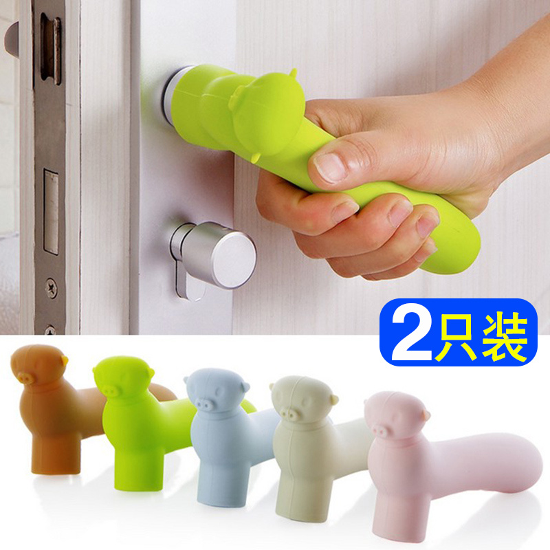 Silicone door knots the handlebar sleeve protective sleeve against the door to the glove door room pull-room door pull glove cushion anti-collision