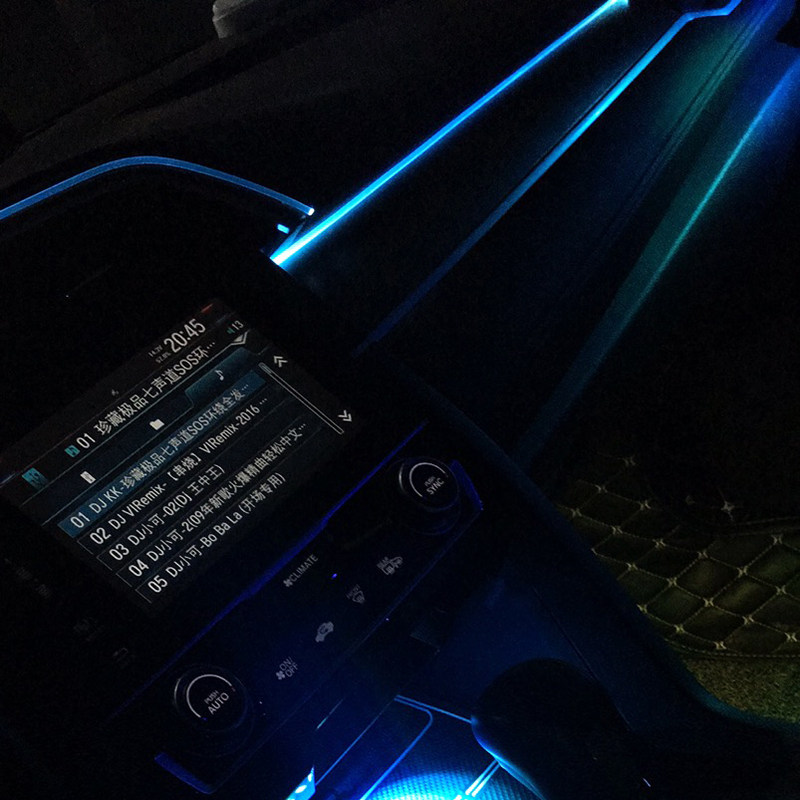 Applicable to 16, 19, 20 models of 10 generation Civic without thread 64 color cold light atmosphere light, the original car insert non-destructive and zoning