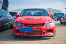 Apply Mitsubishi EVO9 Generation True Carbon fiber front Lip Front Bar Surround Blue Sear Retrofit Front Lever Chin front lower plaque