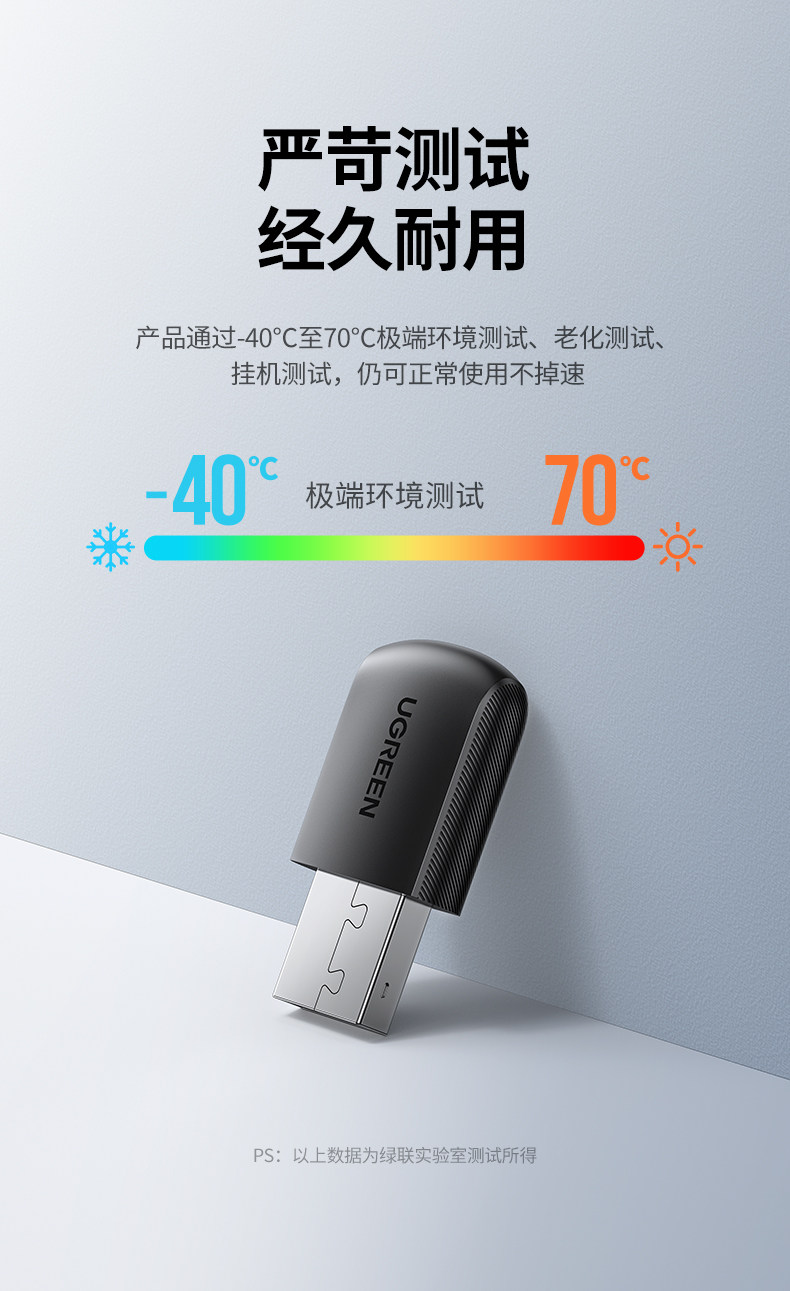 Адаптер USB ugreen绿联usb无线网卡电脑wifi接收器笔记本外置5g网络迷你免驱 Green/linking