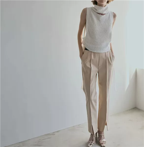 Японский сексуальный вязаный жилет без рукавов, обтягивающий