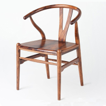 Nordic solid wood dining chair circle chair y chair y word chair Modern simple Windsor chair Walnut chair Back chair Home