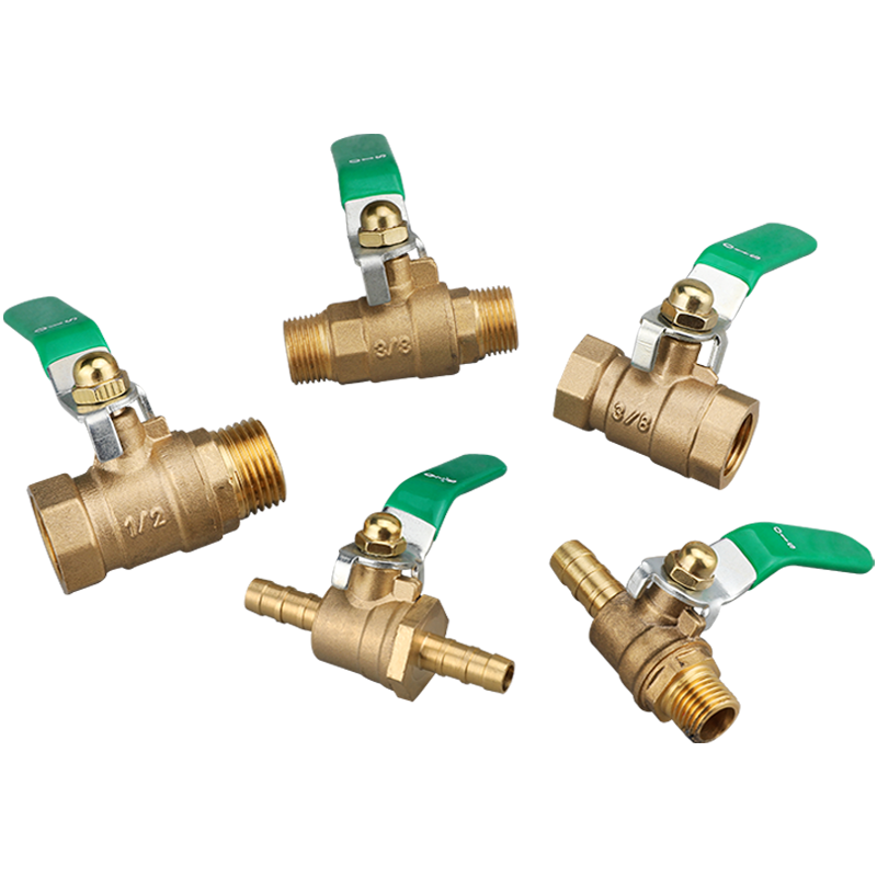 Copper ball valve thickened brass inner wire ball valve tap water switch wire port water valve water pipe copper valve 4 points 6 points