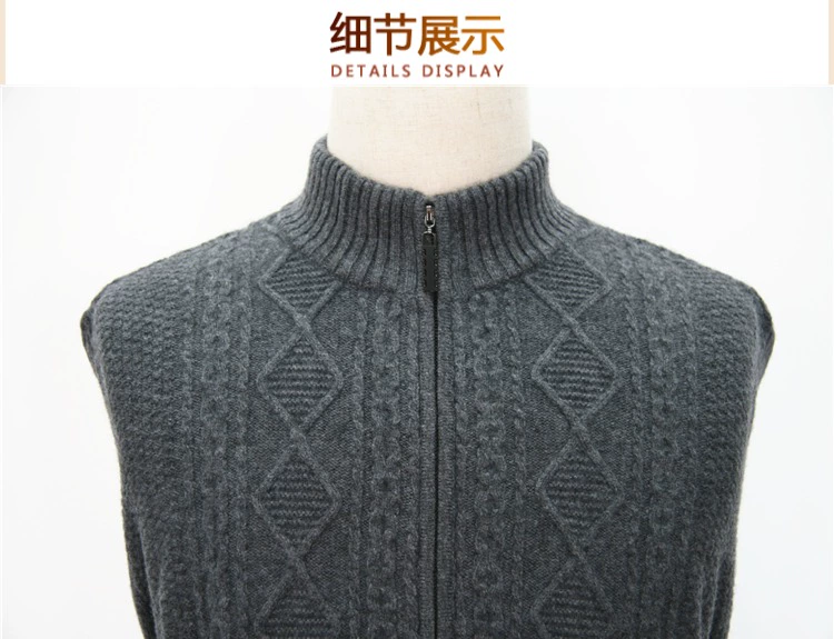 2018 mùa thu và mùa đông trung niên áo len cashmere của cha