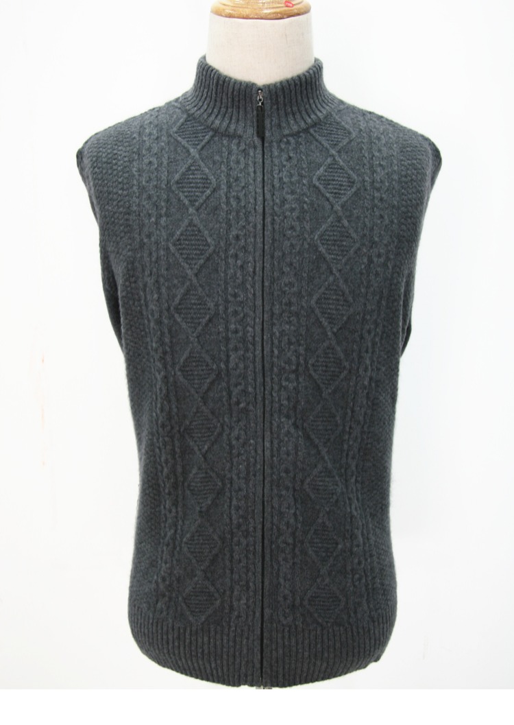 2018 mùa thu và mùa đông trung niên áo len cashmere của cha áo thun nam