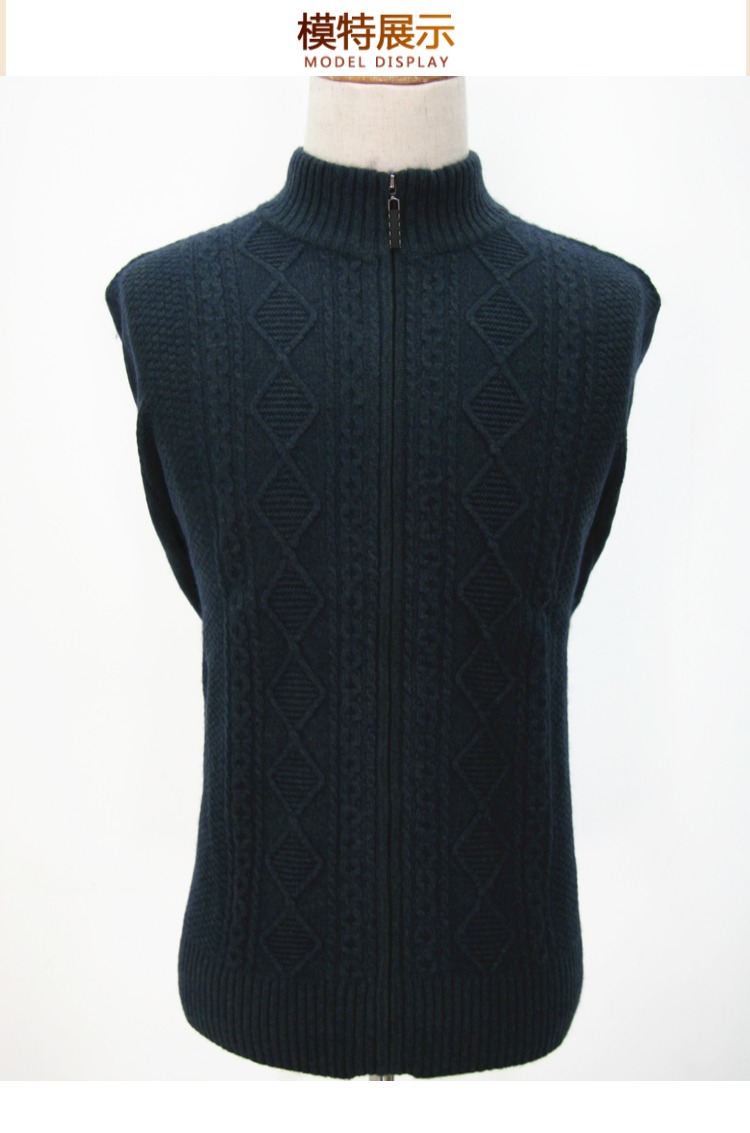 2018 mùa thu và mùa đông trung niên áo len cashmere của cha áo thun nam