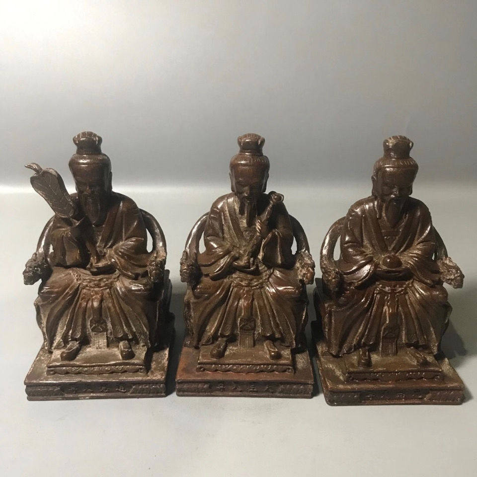 New pint bronze too old Juno bronze pendulum bronze Three clear Dao Bronze Statue of bronze statue Buddha set-Taobao