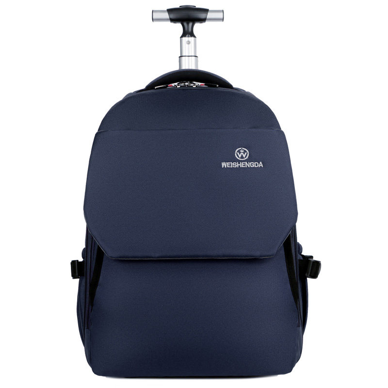 Non-detachable one-piece drag bag 19 inch large capacity junior high school student hand pull rod bag high school student shoulder bag