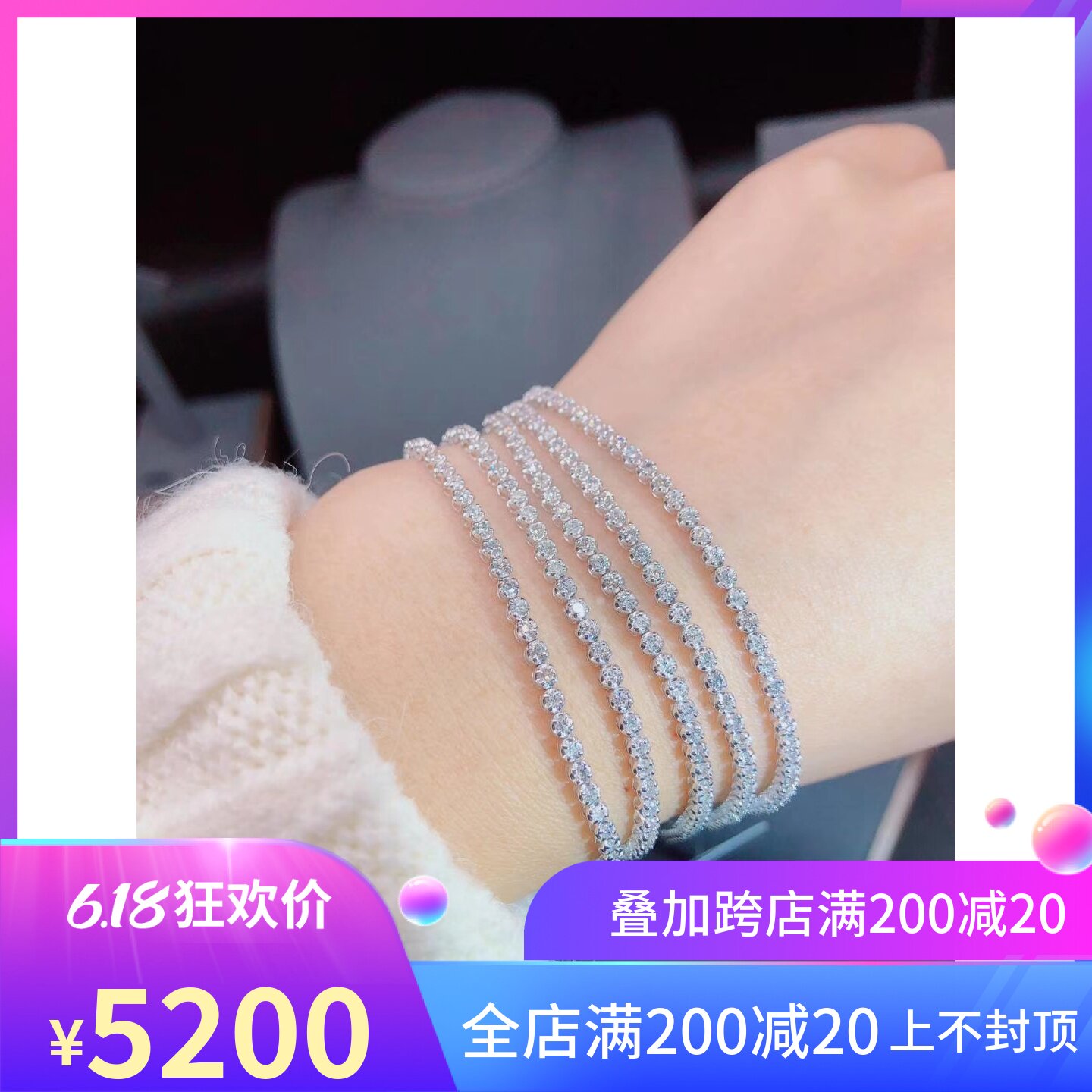 18K gold diamond handout 1 carat diamond full drill hand condensed female 4 paws foam with diamond hand for female spot special price