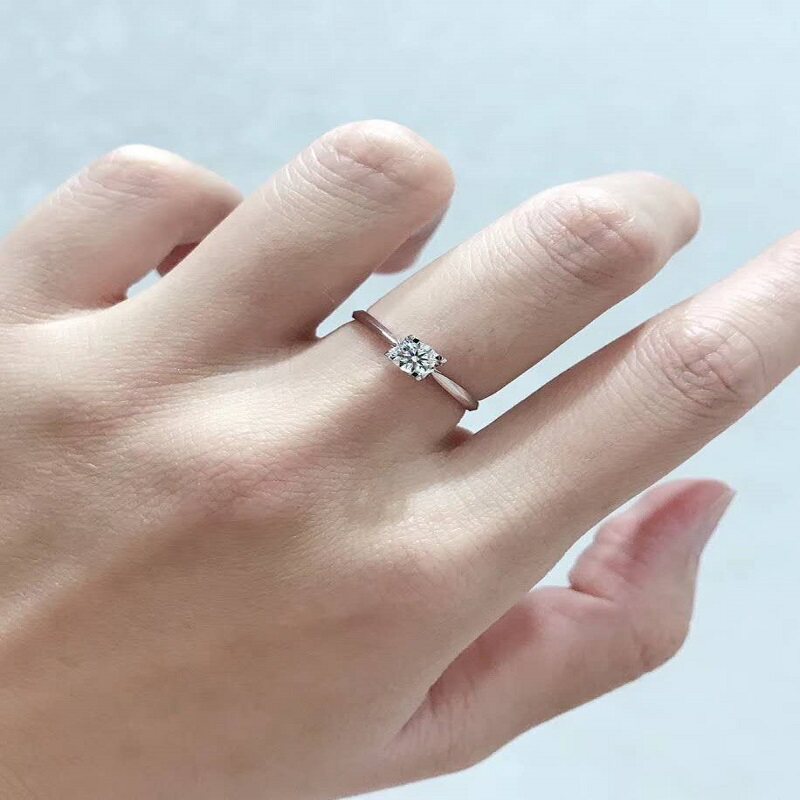 18K diamond ring classic bull head diamond ring 24 points diamond spot platinum diamond ring wedding diamond ring couple ring