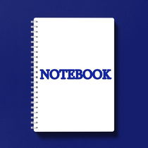 American retro English Klein Blue simple minimalist Korean ins photo props coil notebook stationery