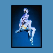 Future Technology Empty Mountain Base Machinery Ji Sexy Robot Metal Cyberpunk Illustration Decoration Painting Wall Painting Mural