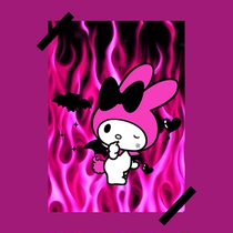 Tu Kuba Dia forced Millennium Dark Goth Sanrio Melody room decoration poster photo background