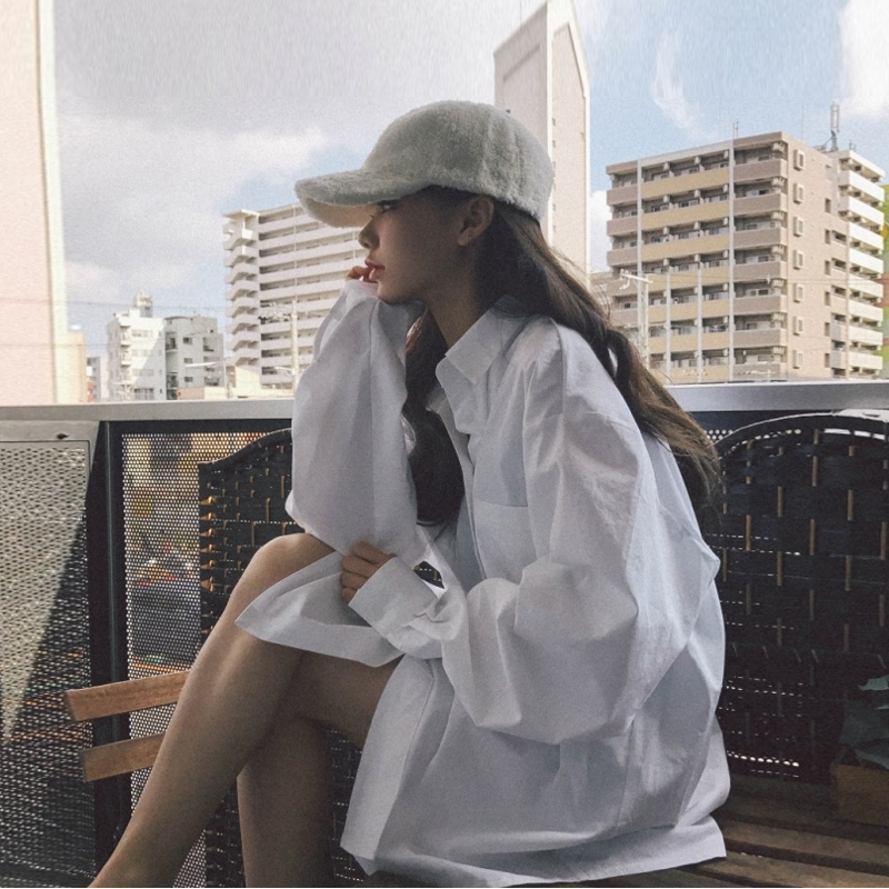 Autumn and Winter 2025 New Korean Style Plus Size Fat mm Niche Design White Shirt for Women, Elegant and Versatile Long-Sleeved Top