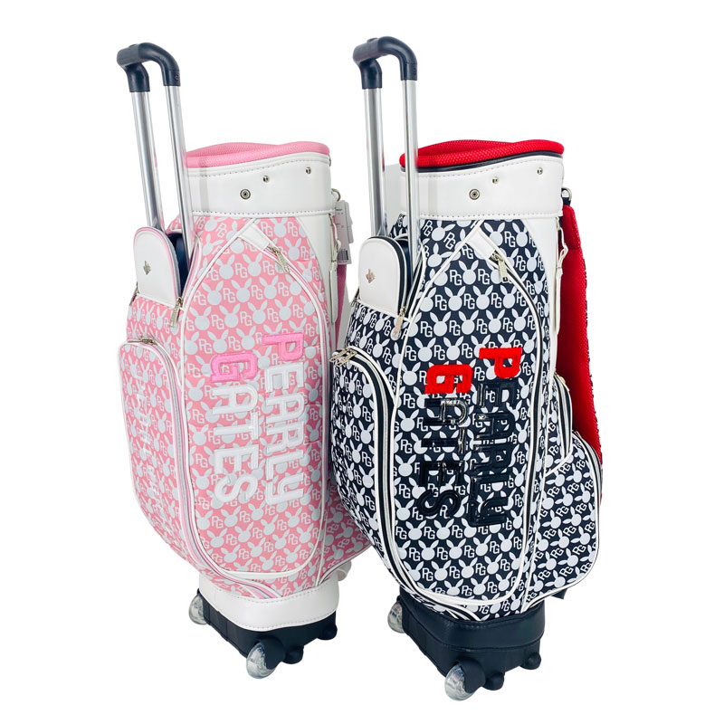PG female section golf bag Two rounds of tugging Light Air Bag Lady Powder Black Fabric Lalever Bag