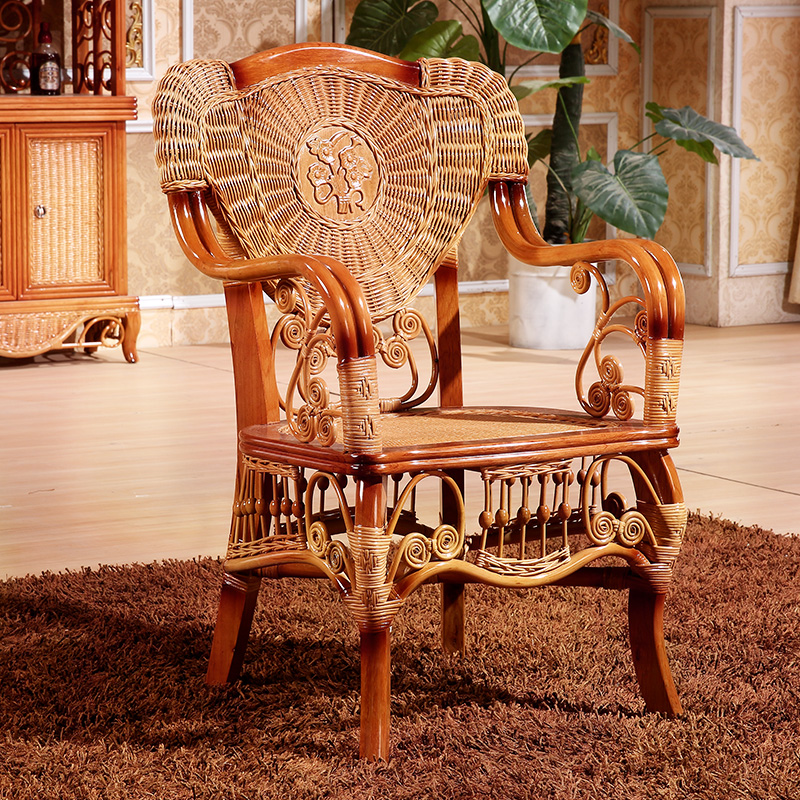Rattan Chair Dining Chair New Dining Chair Rattan Chair with Armrest Rattan Chair Restaurant Rattan Chair Rattan Office Chair