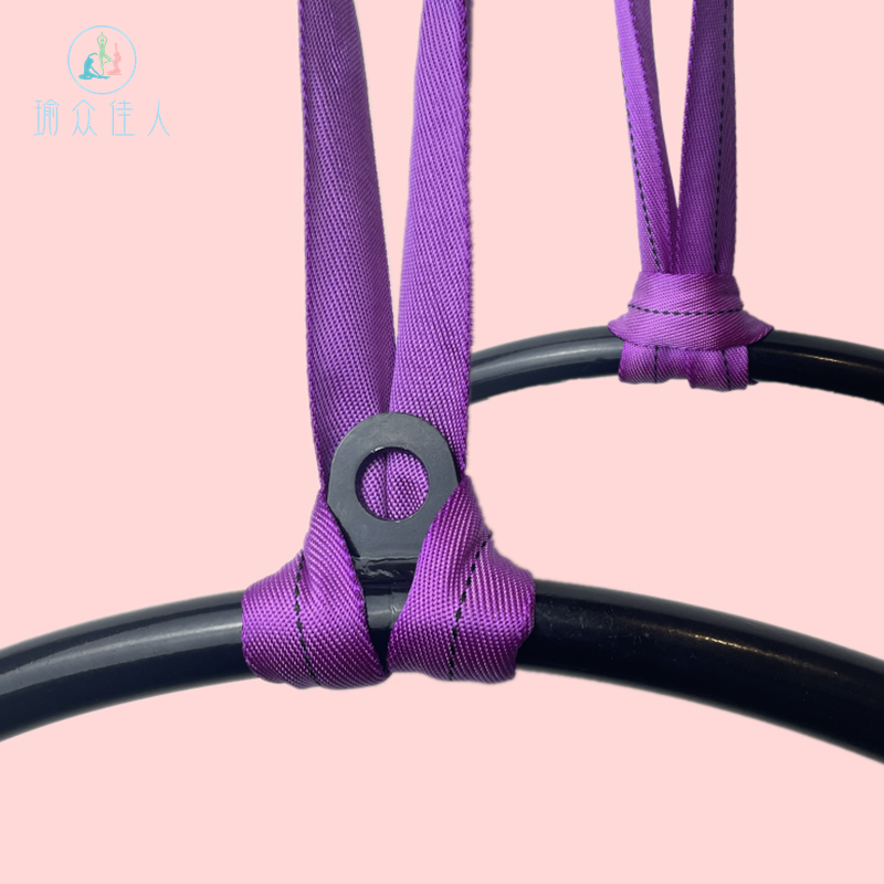 Aerial yoga rings extended with home with bearing 2 ton bar Acrobatic Flat With Chrysanthemum Rope Lengthened Rope Seatbelt