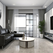 Nordic style living room floor tiles wax cast soft light antique tiles Villa floor tiles marble tiles 600 1200