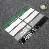 Nordic glazed brick kitchen bathroom wall brick black and white small long brick Dark green tile subway brick 75x300 pink