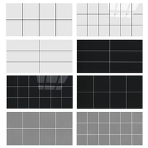 Nordic kitchen bathroom wall tile grid solid color black line toilet wall tile white tile 300x600