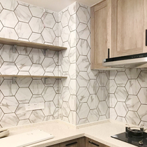 Nordic style living room Jazz white hexagonal tiles hexagonal tiles marble wall tiles kitchen bathroom floor tiles