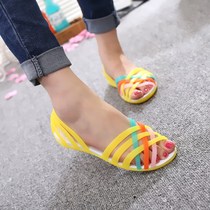 Ladies Silicone shoes women jelly Sandals Ladies flat Silicone Sandals