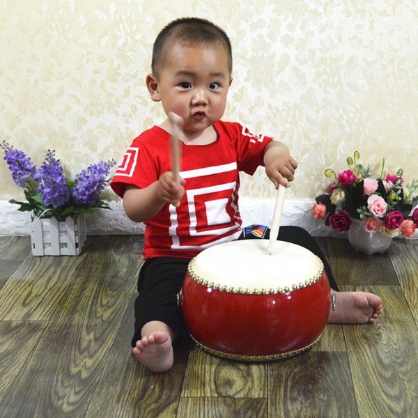 Percussion Instrument Kindergarten Enlightenment Children's Drum Toys Baby Drumming Hand Drumming Music Drum Double-sided Puzzle