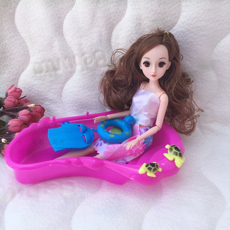 Có thể được thiêng liêng búp bê mô phỏng phụ kiện nhựa đồ nội thất bồn tắm tắm cô gái trẻ em chơi nhà đồ chơi búp bê tô màu