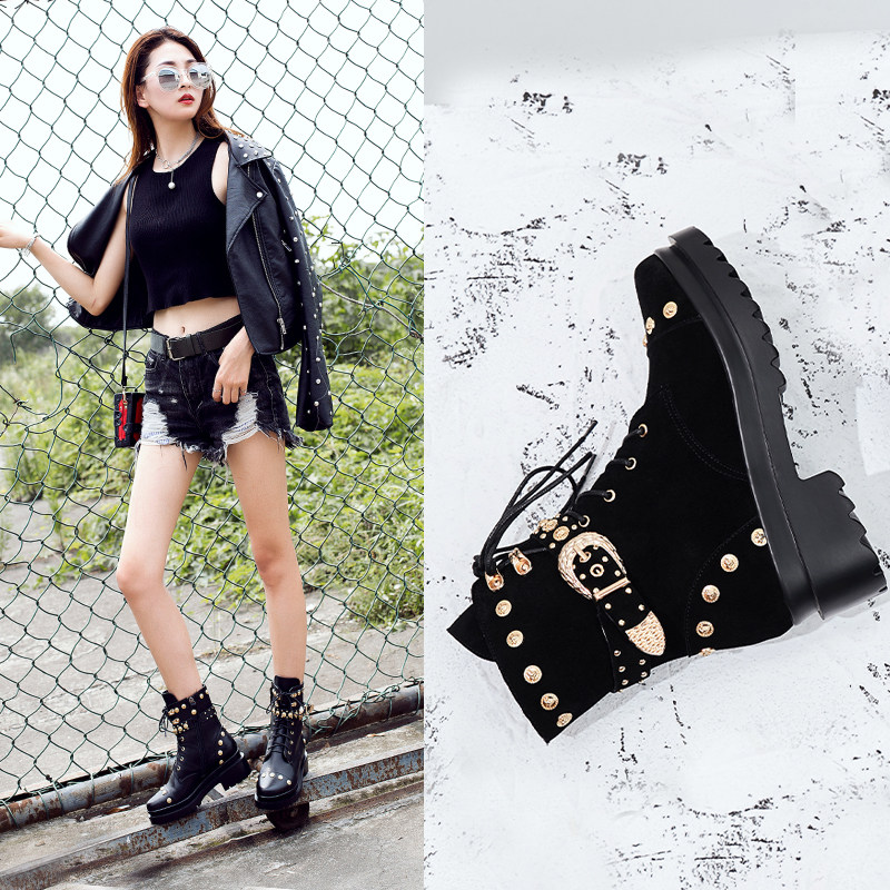 Spring and Autumn 2022 new Martin boots women's short boots block heel high heel single boots thick cotton shoes Northeast snow boots shorts