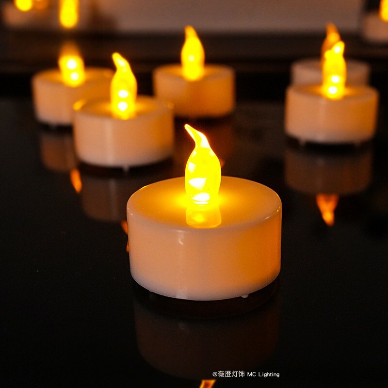 Simulated Flame Atmosphere Candle Light Mini Tea Light Romantic Proposal Arrangement Creative Birthday Confession Light Night Light