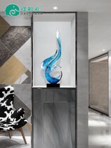 Sample-like room transparent resin Process Pendulum Decoration Hotel Lobby Living Room Genguan Abstract Sculpture Platinum Crystal Artwork